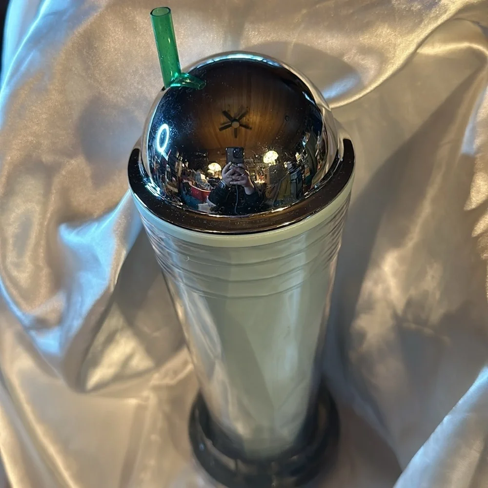 RARE COLLECTIBLE STARBUCKS Dome Lid w/ flat lid on the bottom-mint color NEW!!!